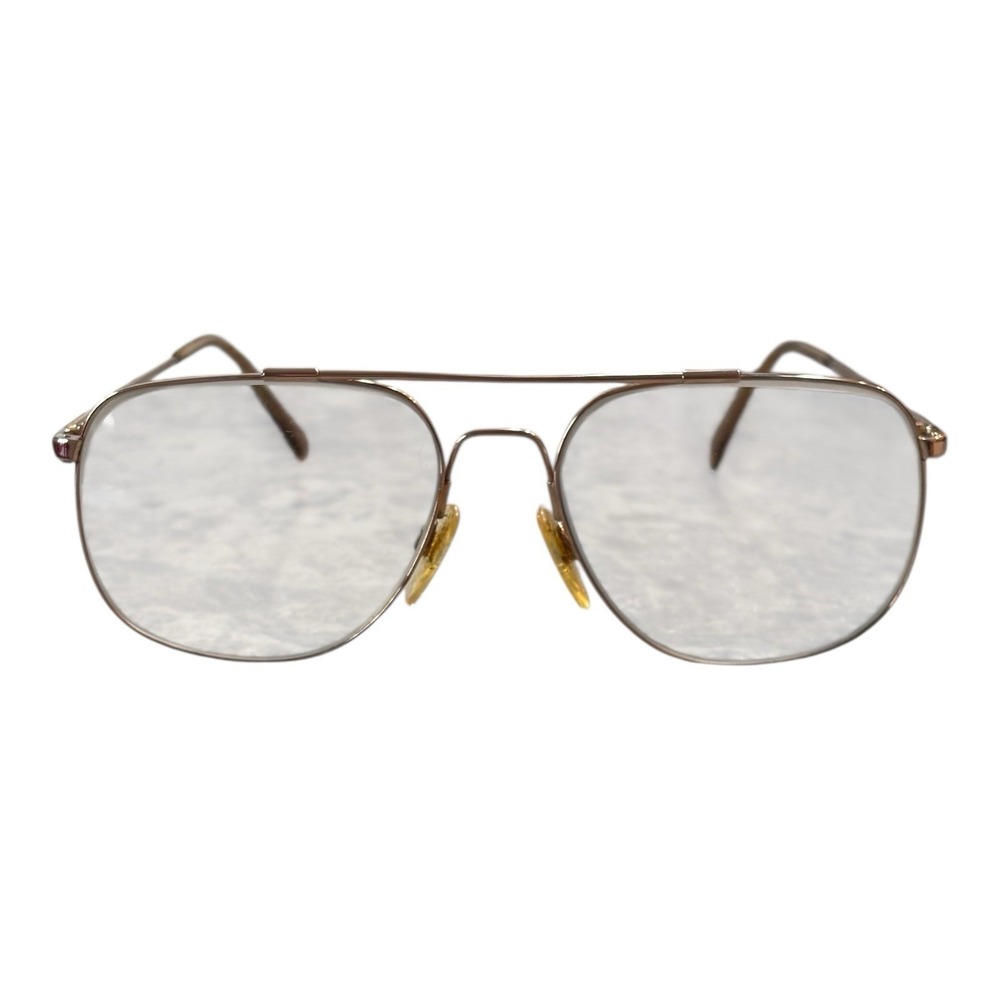 Flexon Aviator Eyeglass Frames Gold 57-16-140 Memory Metal Vintage Made in Japan